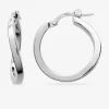 Créoles 15 mm tube carré 2 mm argent 925‰ SO OR