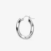 Créoles 15 mm tube torsadé 4 mm argent 925‰ rhodié SO OR
