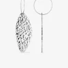 Créoles acier gris pendentif fantaisie SO OR