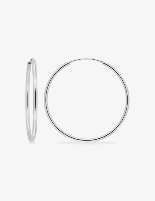 Créoles argent 925‰ 40 mm fil 2mm SO OR