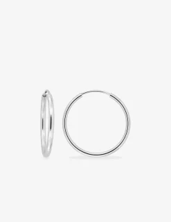 Créoles argent 925‰ 25 mm fil 2mm SO OR