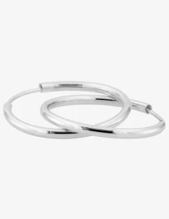 Créoles argent 925‰ 25 mm fil 2mm SO OR