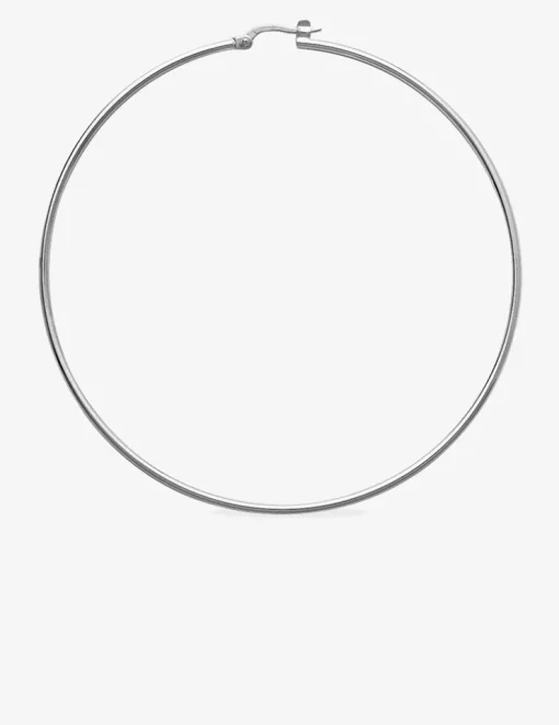 Créoles argent 925‰ 70 mm fil rond 1,6 mm massif SO OR