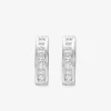 Créoles charnières 10 mm argent 925‰ rhodié et oxydes de zirconium SO OR