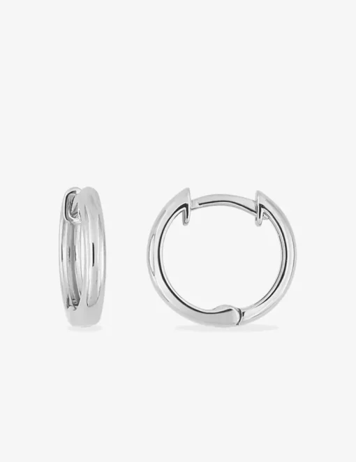 Créoles en or blanc 750 ‰, 11 mm diamètre SO OR