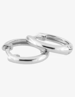 Créoles en or blanc 750 ‰, 11 mm diamètre SO OR