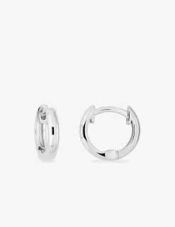 Créoles en or blanc 375 ‰, diamètre 9 mm SO OR