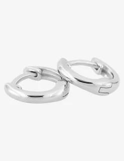 Créoles en or blanc 375 ‰, diamètre 9 mm SO OR