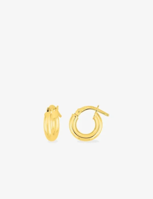 Créoles fil 2,5 mm diamètre 6 mm or jaune 375‰ SO OR