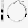 Créoles fil rectangle 3 x 1,5 cm argent 925‰ 20 mm SO OR