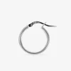 Créoles tube 2 mm argent 925‰ 15 mm SO OR