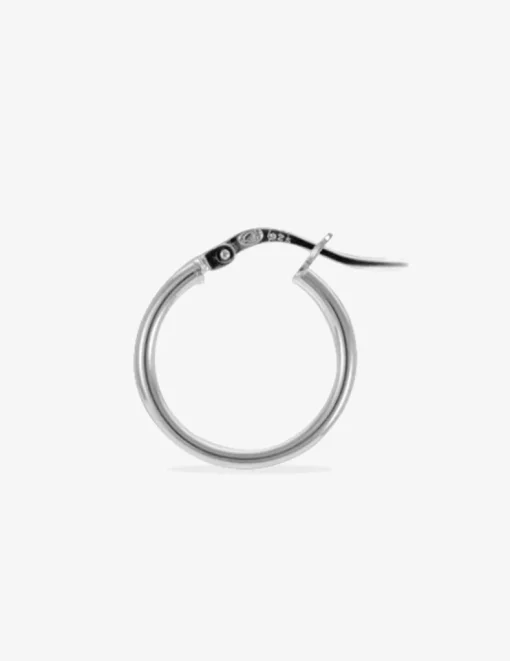 Créoles tube 2 mm argent 925‰ 15 mm SO OR