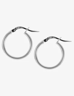 Créoles tube 2 mm argent 925‰ 15 mm SO OR