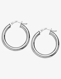 Créoles tube 3 mm argent 925‰ 15 mm SO OR