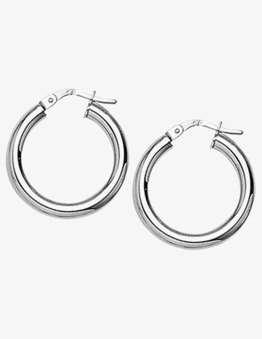 Créoles tube 3 mm argent 925‰ 15 mm SO OR