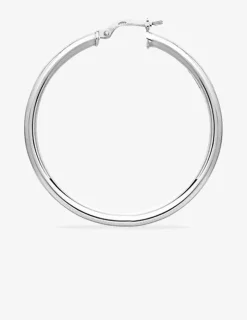 Créoles tube 3 mm argent 925‰ 35 mm SO OR