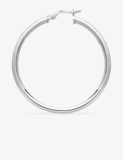 Créoles tube 3 mm argent 925‰ 35 mm SO OR