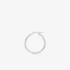 Créoles tube 2 mm argent 925‰ 25 mm SO OR