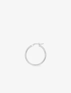 Créoles tube 2 mm argent 925‰ 25 mm SO OR