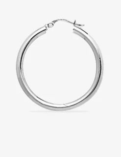 Créoles tube 3mm argent 925‰ 25 mm SO OR