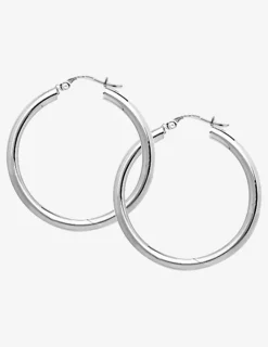 Créoles tube 3mm argent 925‰ 25 mm SO OR