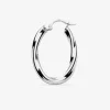 Créoles tube 4mm ovales torsadées argent 925‰ SO OR