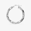 Créoles tube 3mm torsadées argent 925‰ 20 mm SO OR