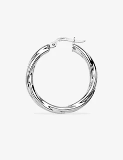 Créoles tube 3mm torsadées argent 925‰ 20 mm SO OR