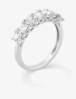 Demi-alliance or 375 ‰ blanc et diamants synthétiques 1,05 ct SO OR