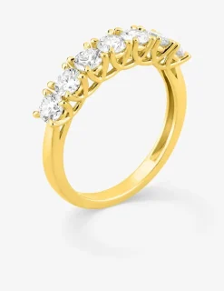 Demi-alliance or 375 ‰ jaune et diamants synthétiques 1,05 ct SO OR
