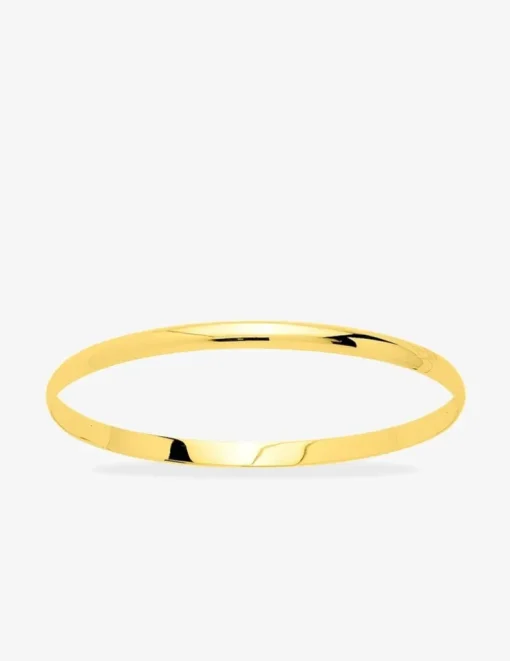 Demi-jonc plat massif 4 mm or jaune 750‰ SO OR