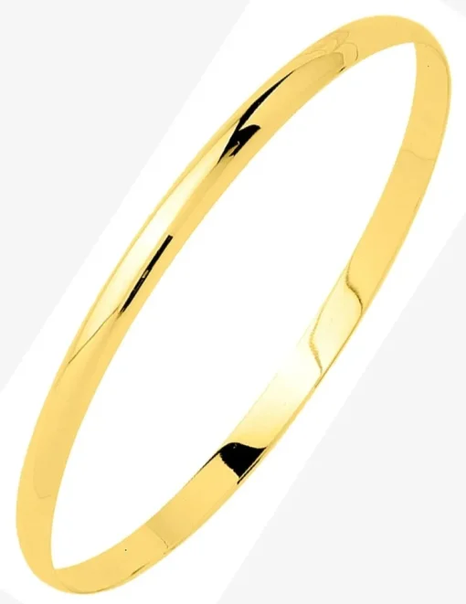 Demi-jonc plat massif 4 mm or jaune 750‰ SO OR