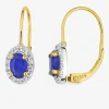 Dormeuses or jaune 375‰ et saphir SO OR