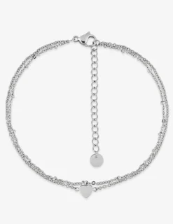 Double chaine pour cheville en acier gris SO OR