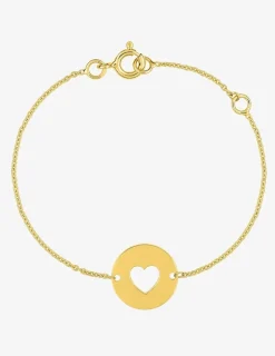 Gourmette bébé cœur en or jaune 375 ‰ SO OR