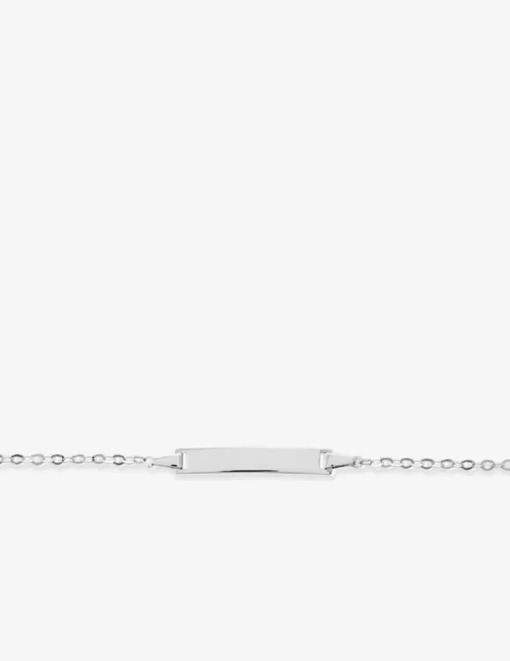 Gourmette bébé en or blanc 375 ‰ SO OR