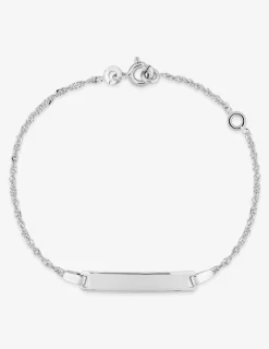 Gourmette bébé en or blanc 375 ‰ SO OR