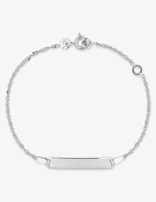 Gourmette bébé en or blanc 375 ‰ SO OR