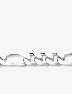 Gourmette identité maille figaro 1+3 argent 925‰ rhodié SO OR
