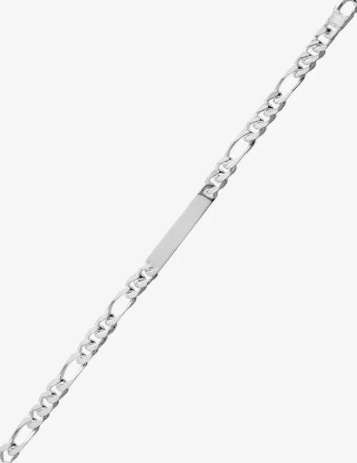 Gourmette identité maille figaro alternée en argent 925 ‰ SO OR