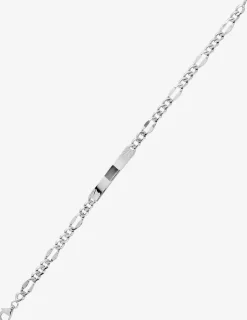 Gourmette identité maille fantaisie alternée argent 925‰ rhodié SO OR