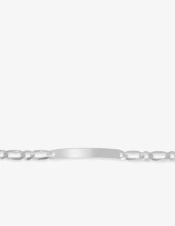 Gourmette maille alternée 1+1 et plaque rectangle 6 mm argent 925‰ SO OR