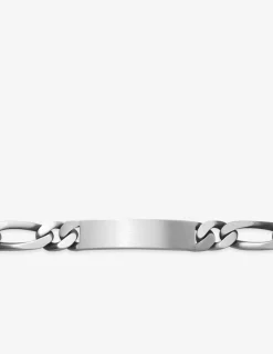 Gourmette maille alternée 1+1 et plaque rectangle 10 mm argent 925‰ vieilli SO OR