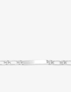 Gourmette maille alternée 1+1 et plaque rectangle 6 mm argent 925‰ SO OR