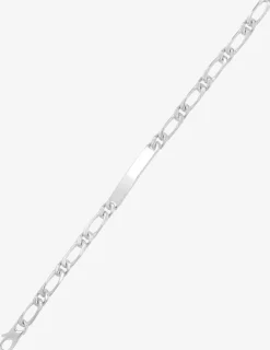 Gourmette maille alternée 1+1 et plaque rectangle 6 mm argent 925‰ SO OR