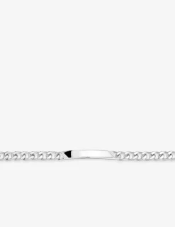 Gourmette plaque fantaisie rectangle 5 mm argent 925‰ rhodié SO OR