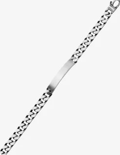 Gourmette plaque rectangle 7 mm argent 925‰ vieilli SO OR
