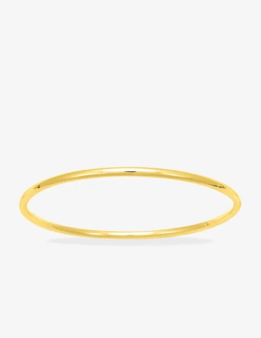 Jonc fermé fil rond 3 mm plaqué or SO OR