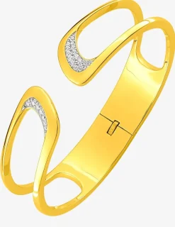 Jonc ouvert plaqué or et oxydes de zirconium SO OR