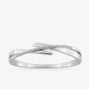 Jonc ouvrant argent 925 ‰ rhodié et oxyde de zirconium SO OR